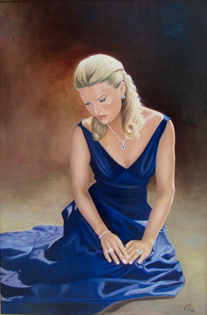 girl with sapphires